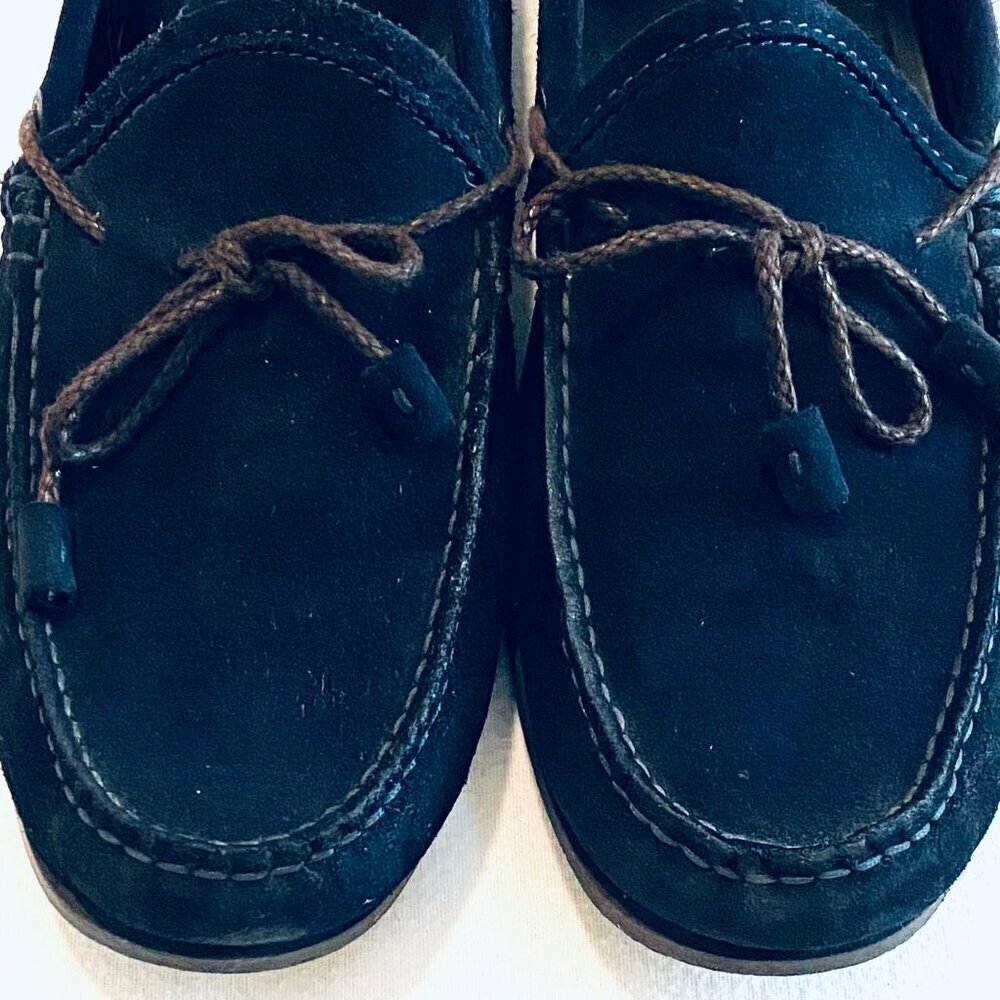 Massimo Dutti suede loafer Men's 41 navy tassel driving moccasin quiet luxury - Picture 10 of 10